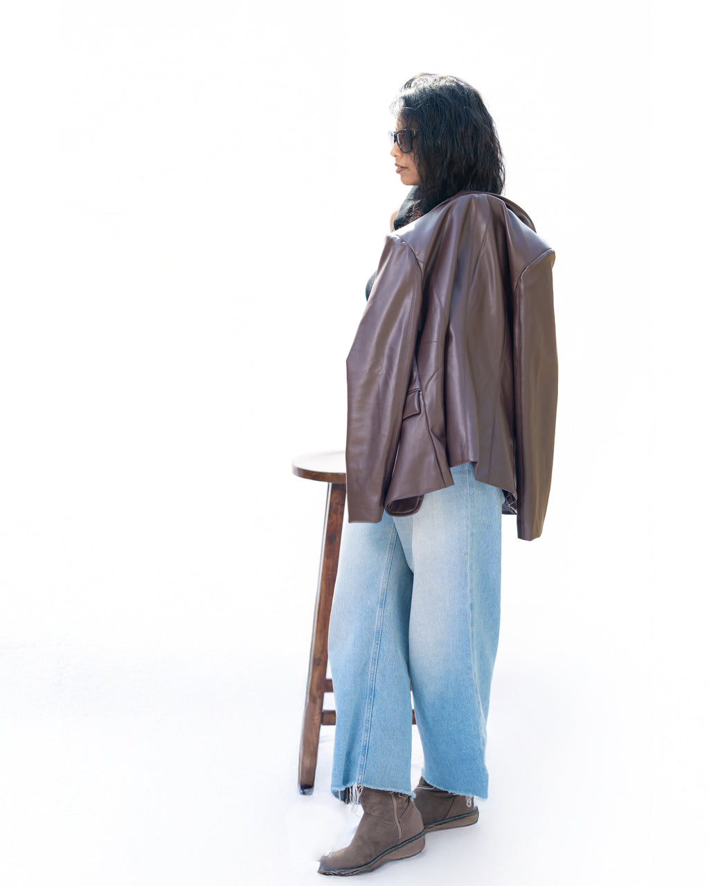 Brown Leather Coat