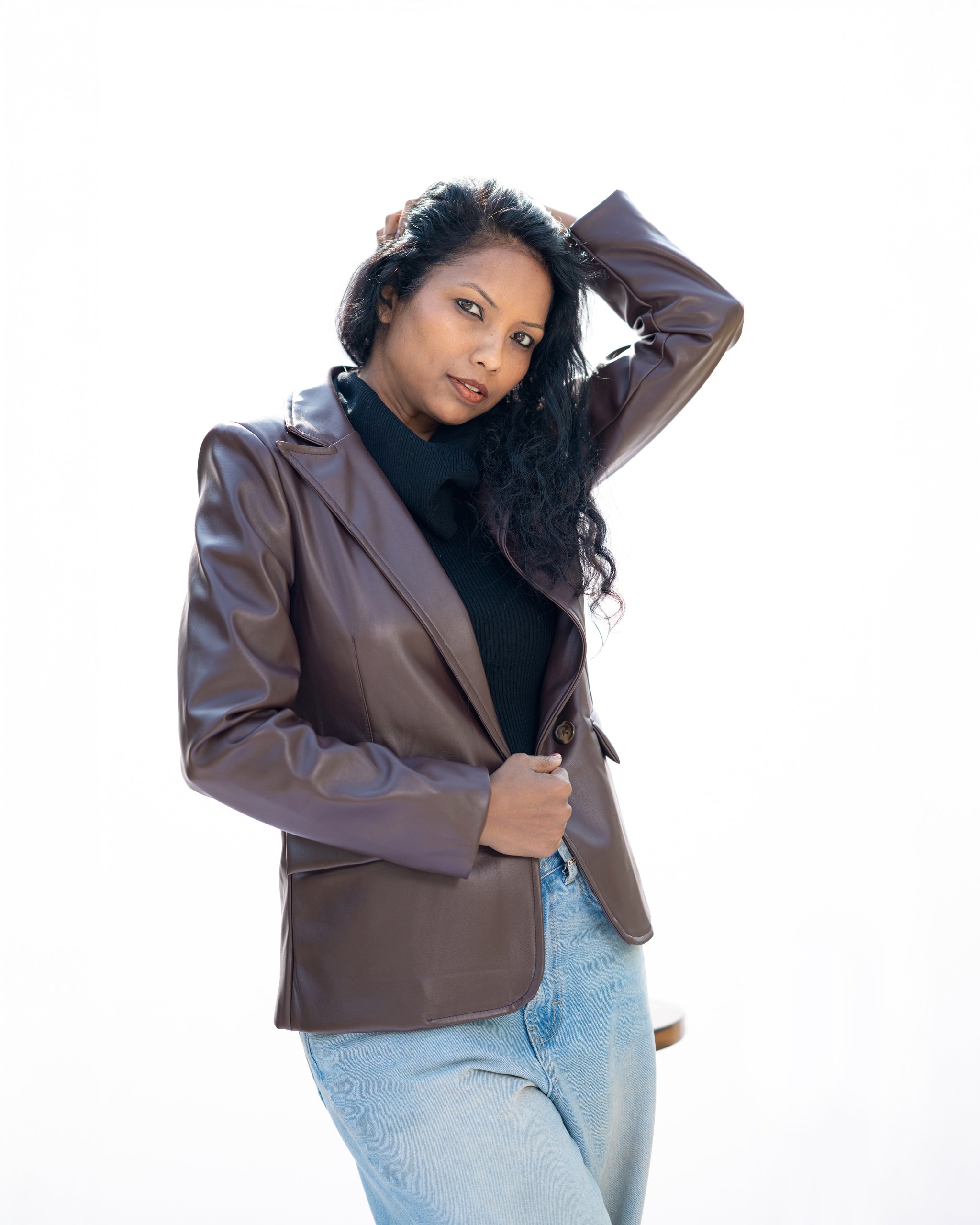 Brown Leather Coat