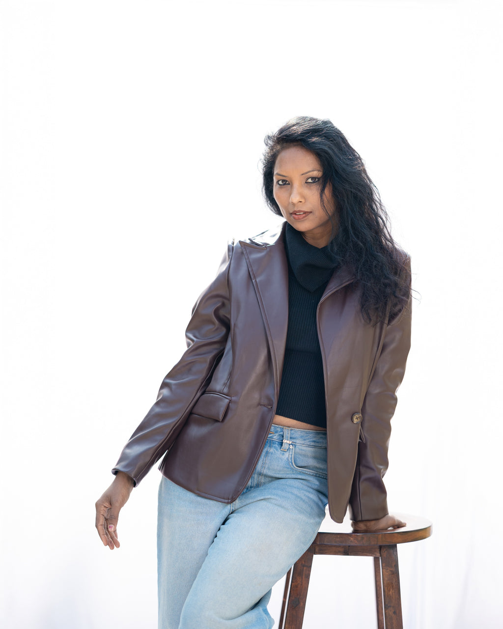 Brown Leather Coat