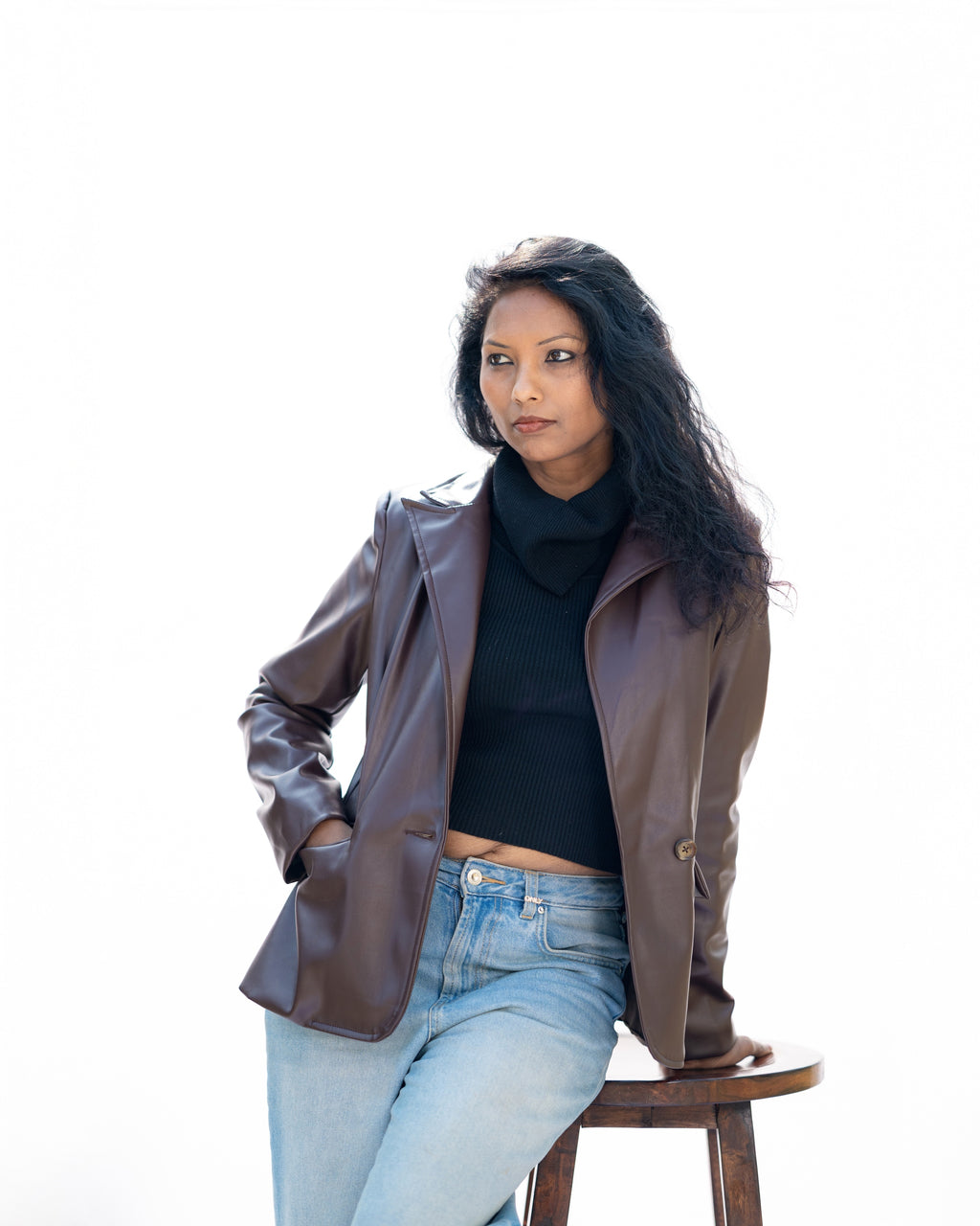 Brown Leather Coat