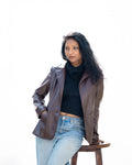 Brown Leather Coat