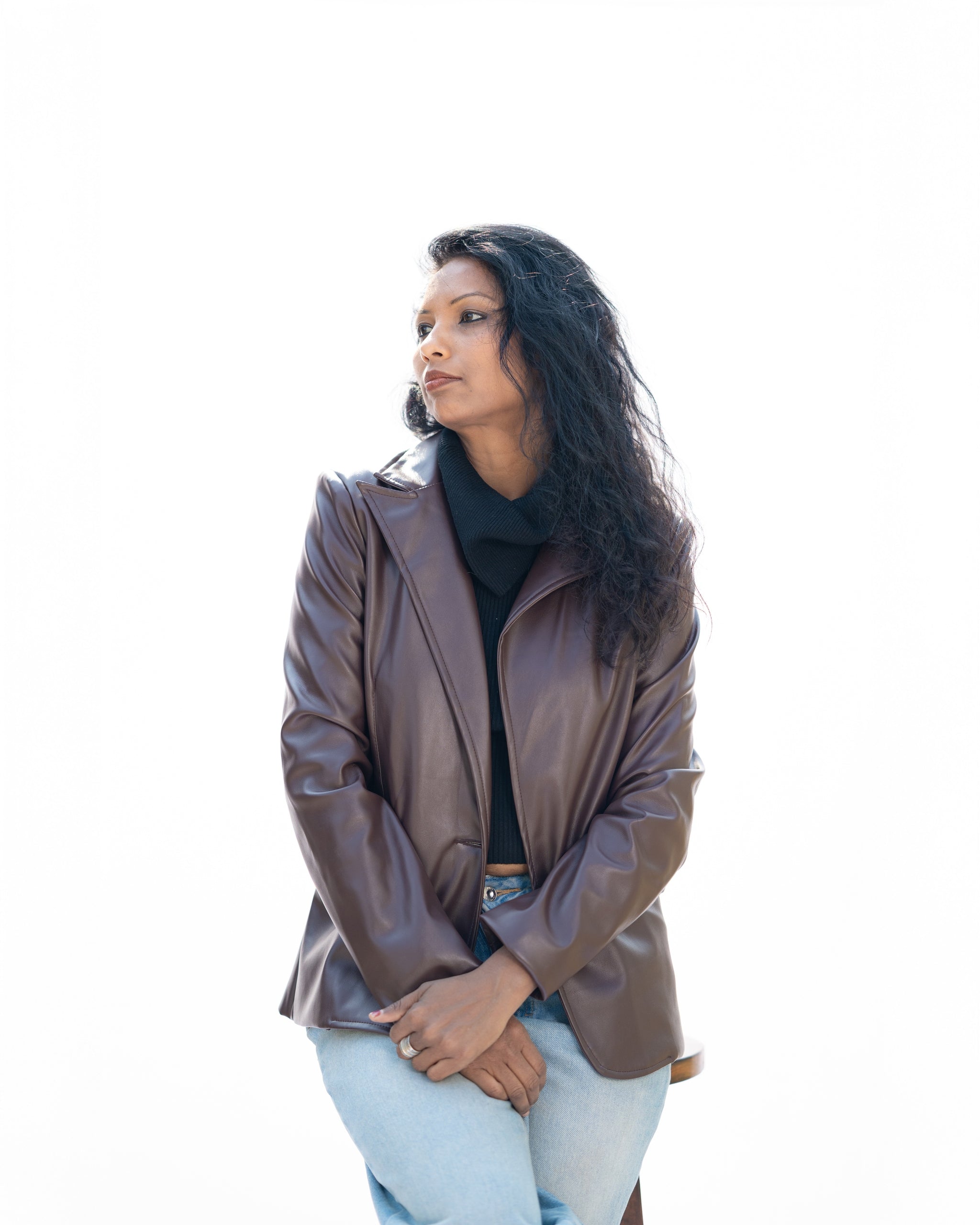Brown Leather Coat