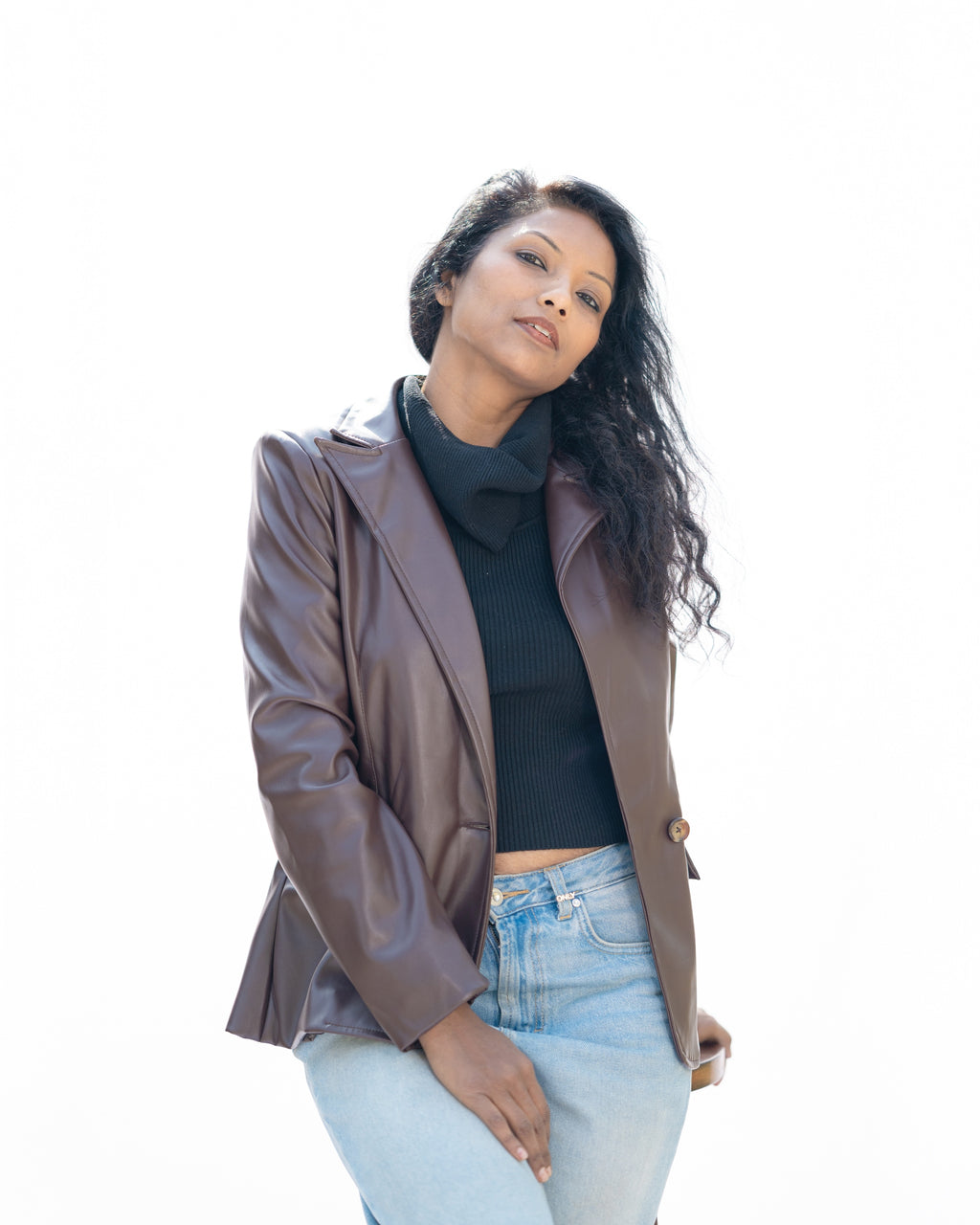 Brown Leather Coat
