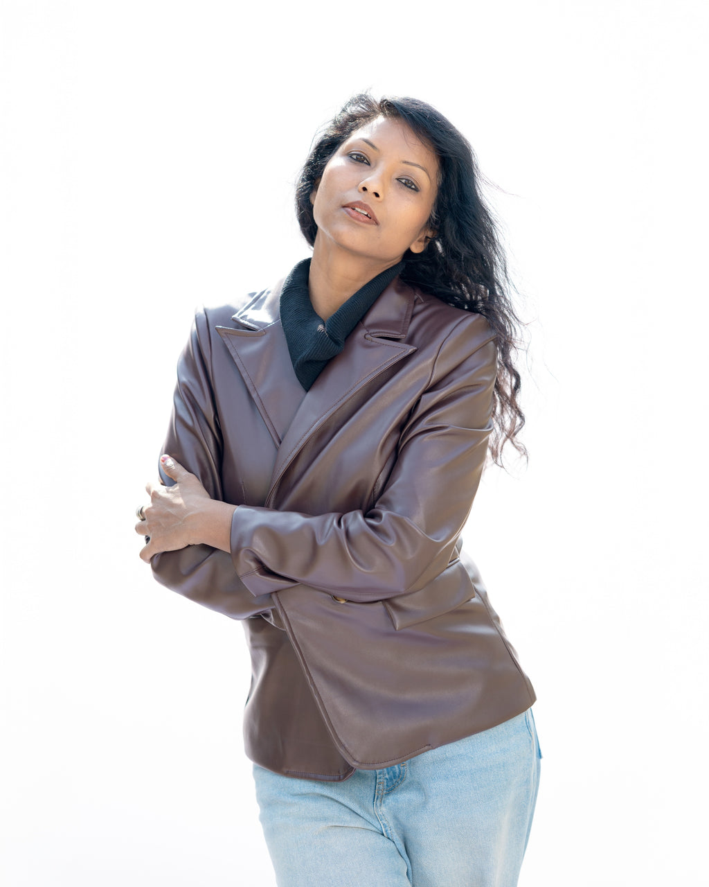 Brown Leather Coat
